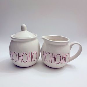 Rae Dunn Hohoho Cream and Sugar Set